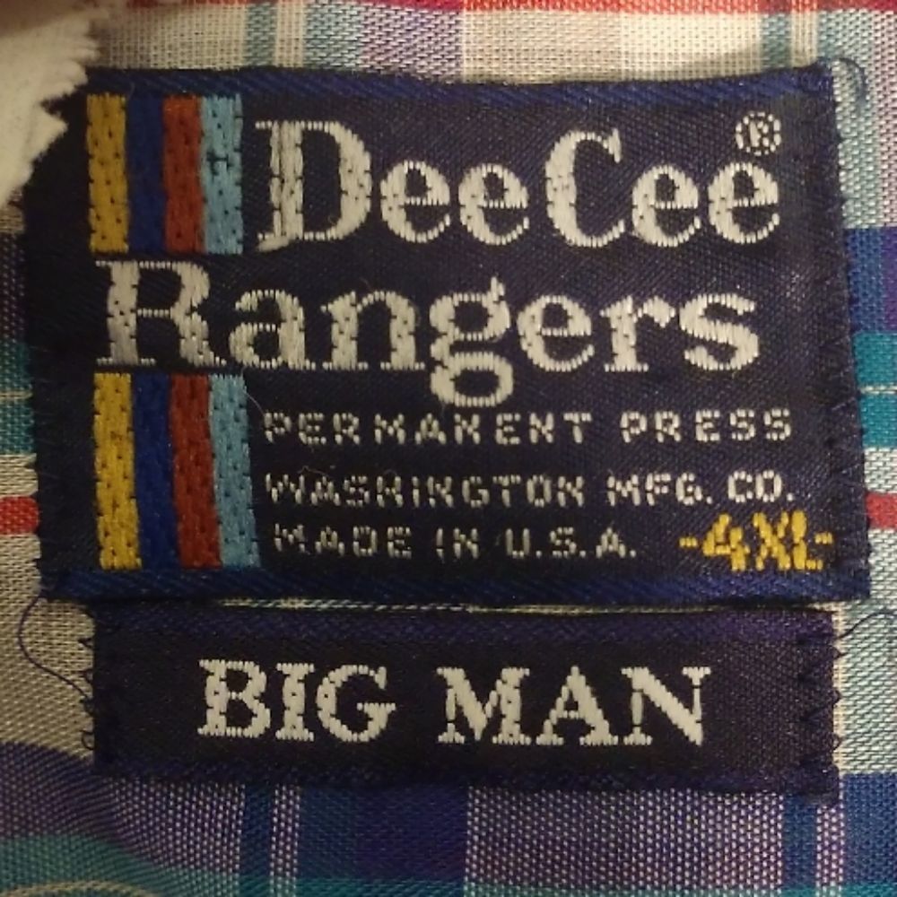 DeeCee Rangers Big Man Button Front Casual‎ Shirt Men's Size XXXXL - Picture 4 of 4